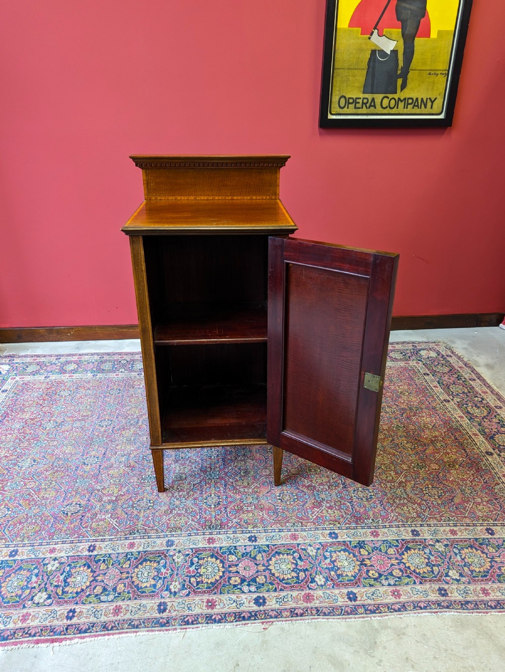 Antique Edwardian Inlaid Mahogany Bedside Pot Cupboard View IV