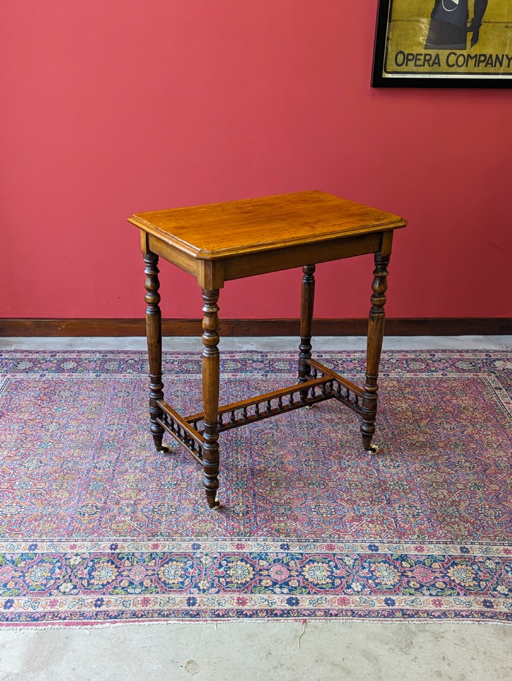 Antique Victorian Aesthetic Movement Walnut Side Table View II