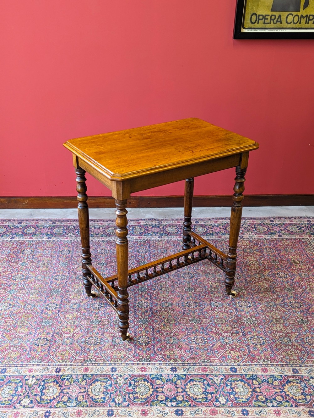 Antique Victorian Aesthetic Movement Walnut Side Table View III