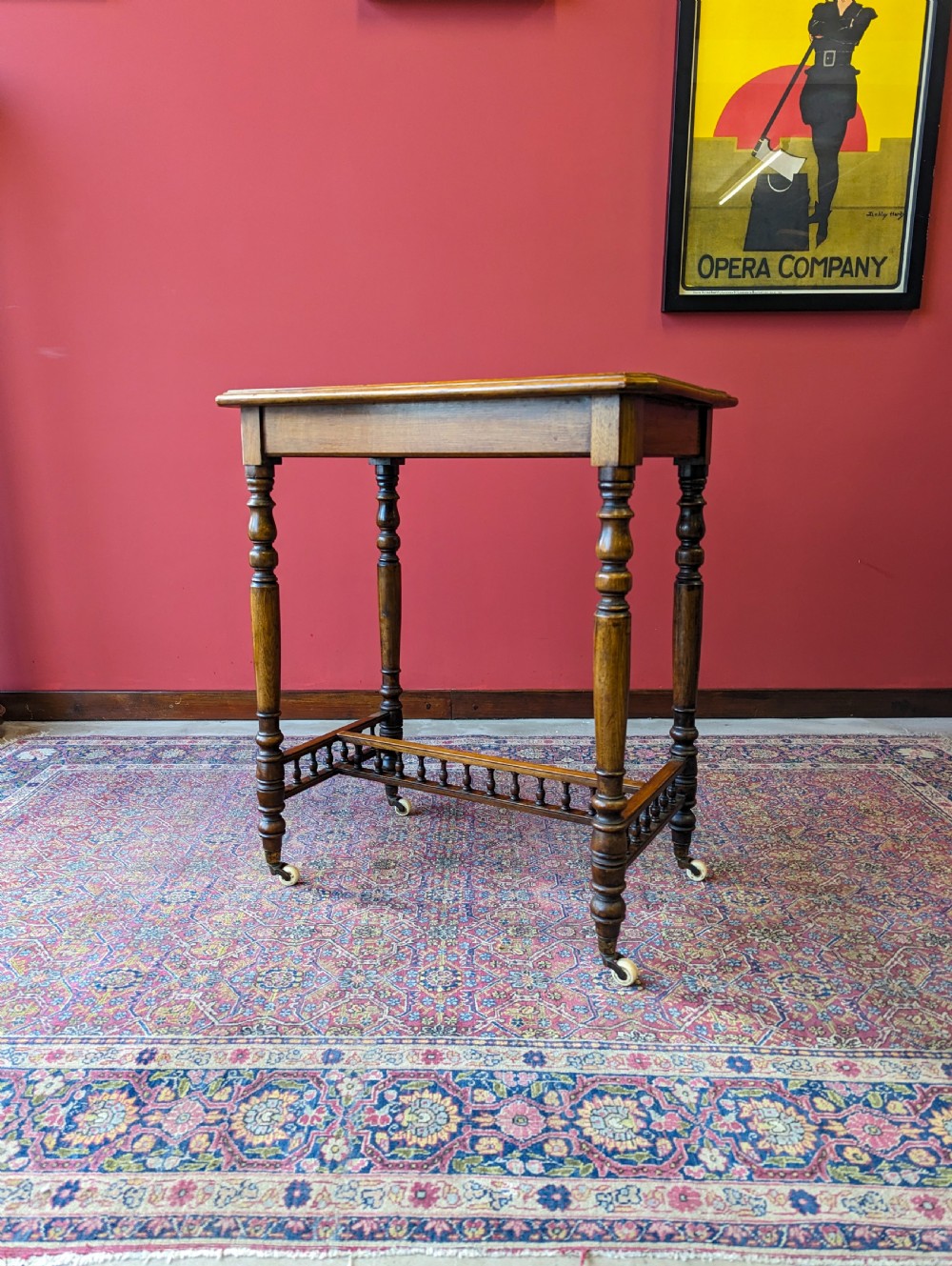 Antique Victorian Aesthetic Movement Walnut Side Table View IV