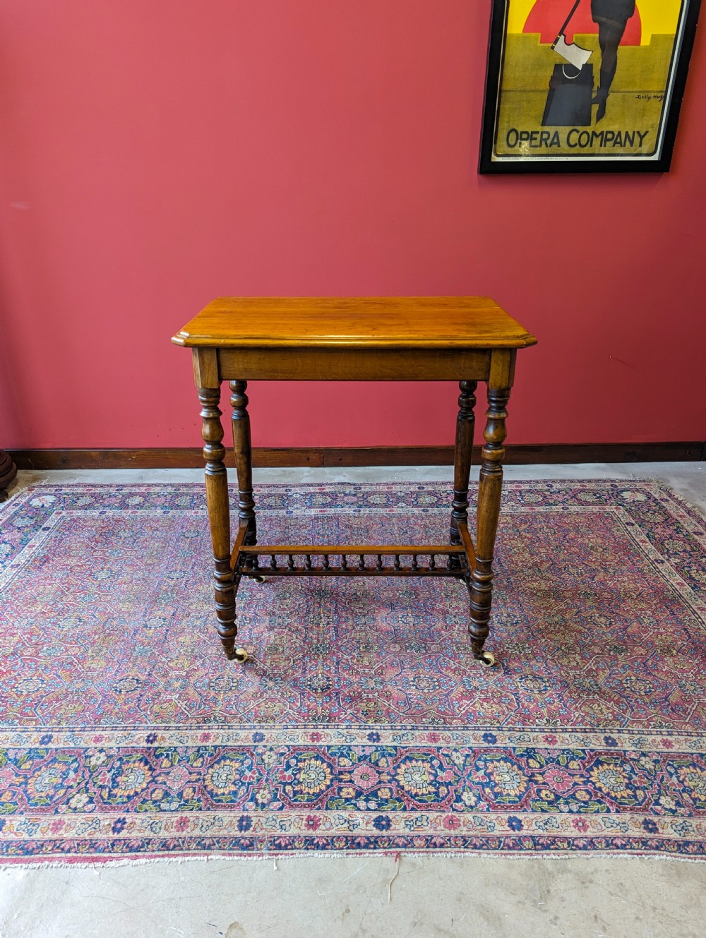 Antique Victorian Aesthetic Movement Walnut Side Table View V