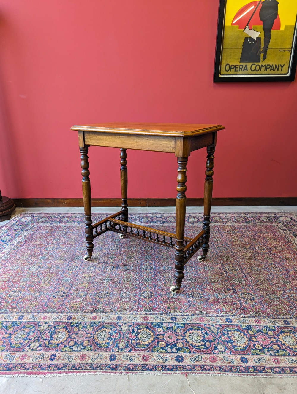 Antique Victorian Aesthetic Movement Walnut Side Table View VII