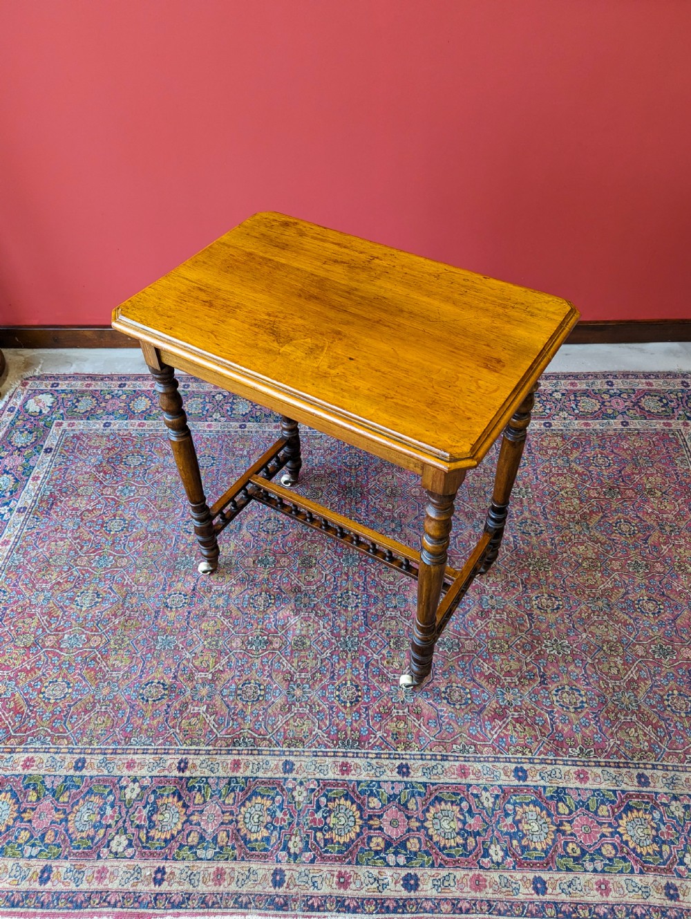 Antique Victorian Aesthetic Movement Walnut Side Table View IX