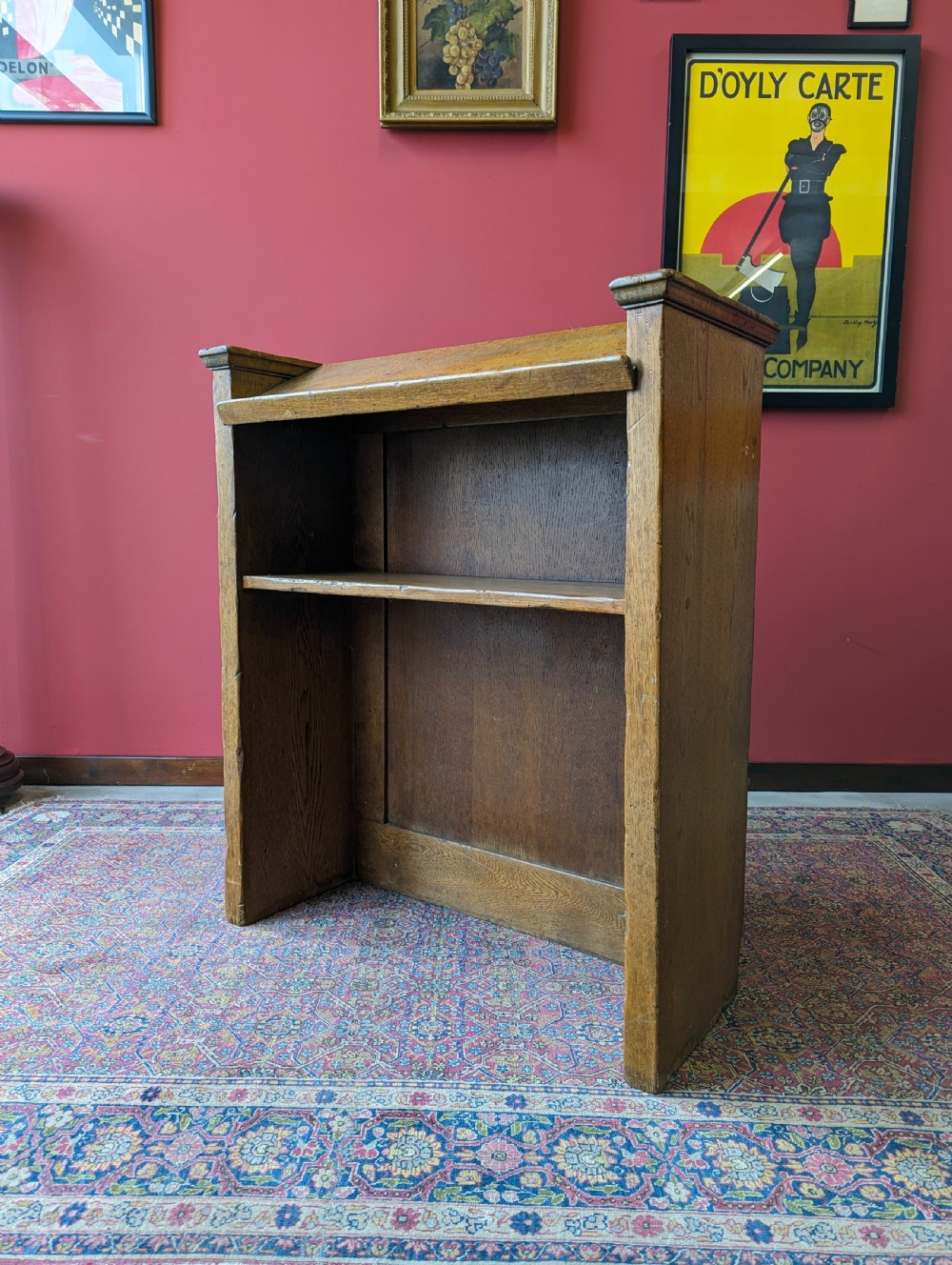 Antique Late 19th Century Light Oak Lectern