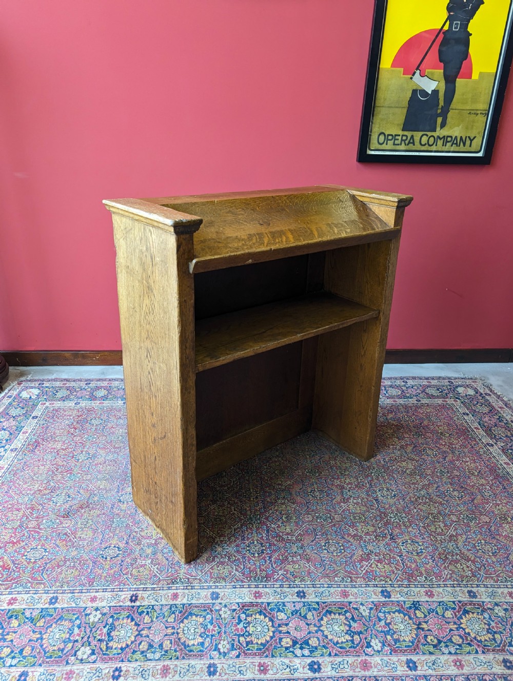 Antique Late 19th Century Light Oak Lectern View VIII