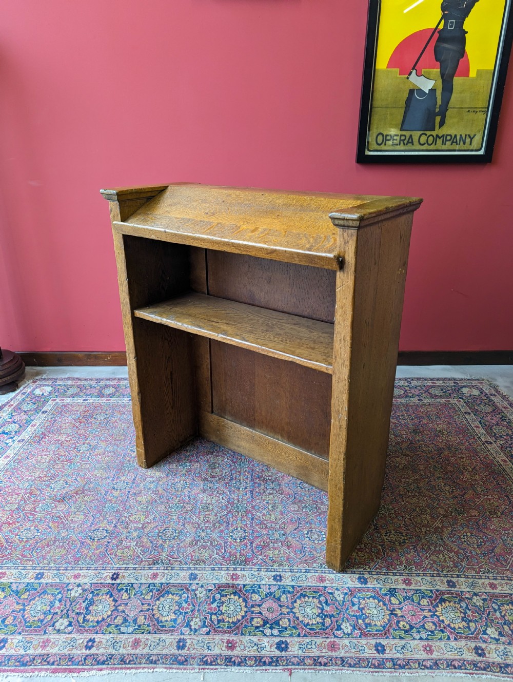 Antique Late 19th Century Light Oak Lectern View IX