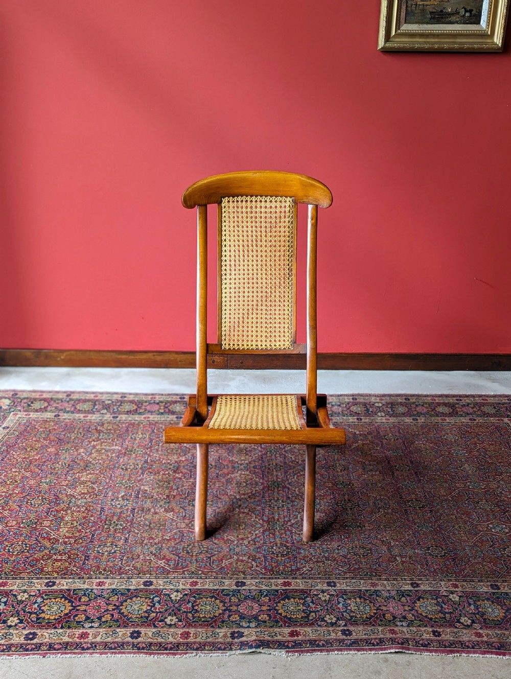 Antique Victorian Mahogany Folding Campaign Chair View II