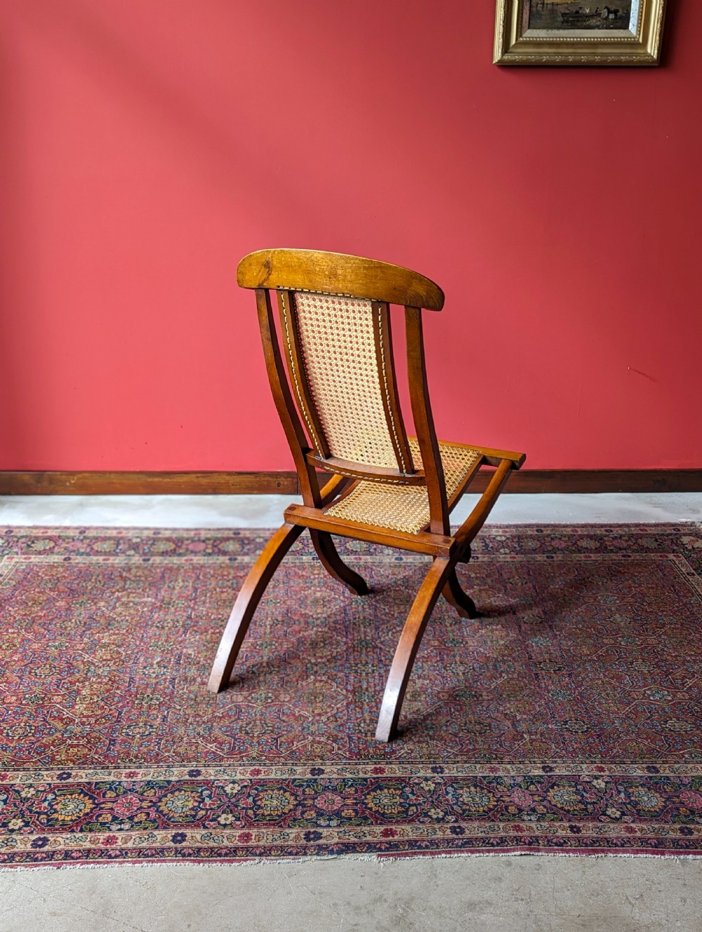 Antique Victorian Mahogany Folding Campaign Chair View III