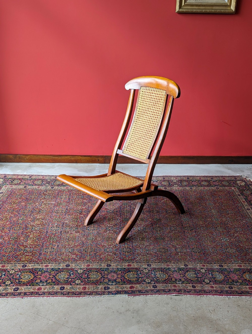 Antique Victorian Mahogany Folding Campaign Chair View IV