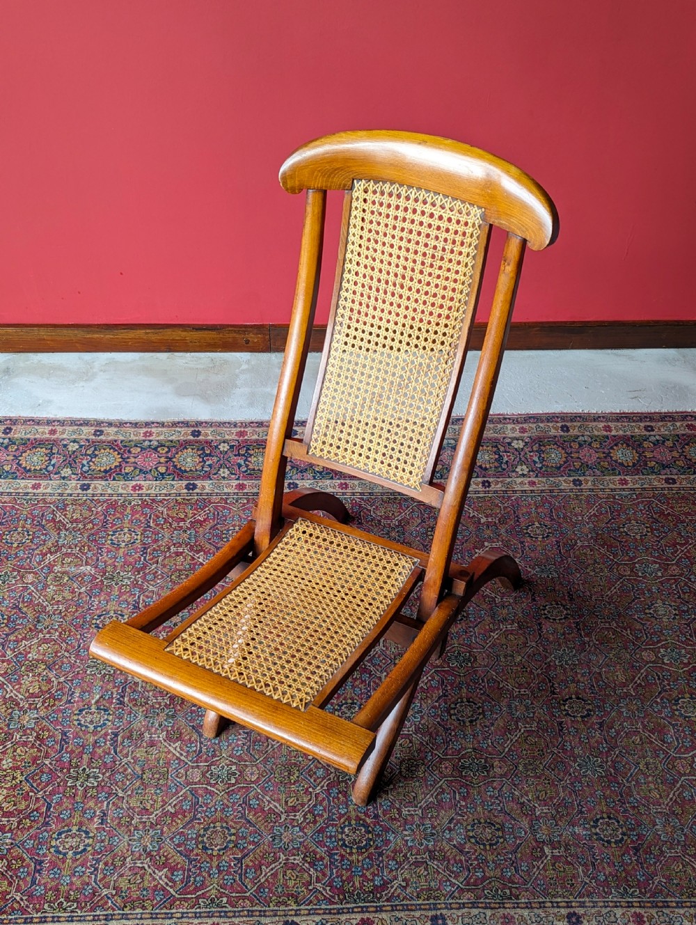 Antique Victorian Mahogany Folding Campaign Chair View VI