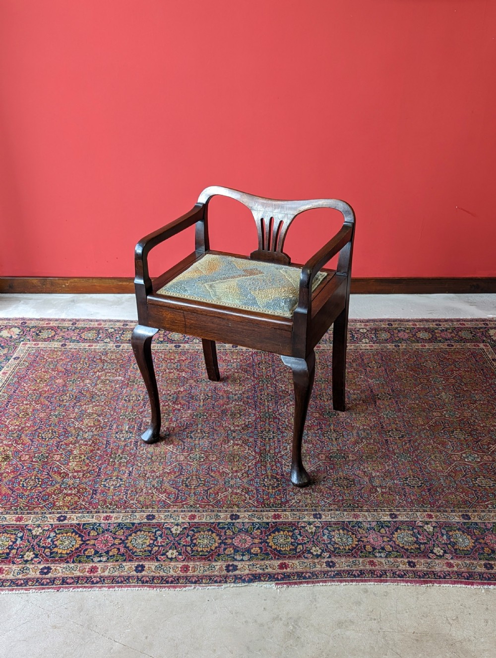 Antique Edwardian Mahogany Piano Stool