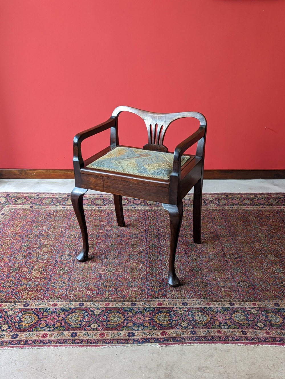 Antique Edwardian Mahogany Piano Stool View VI