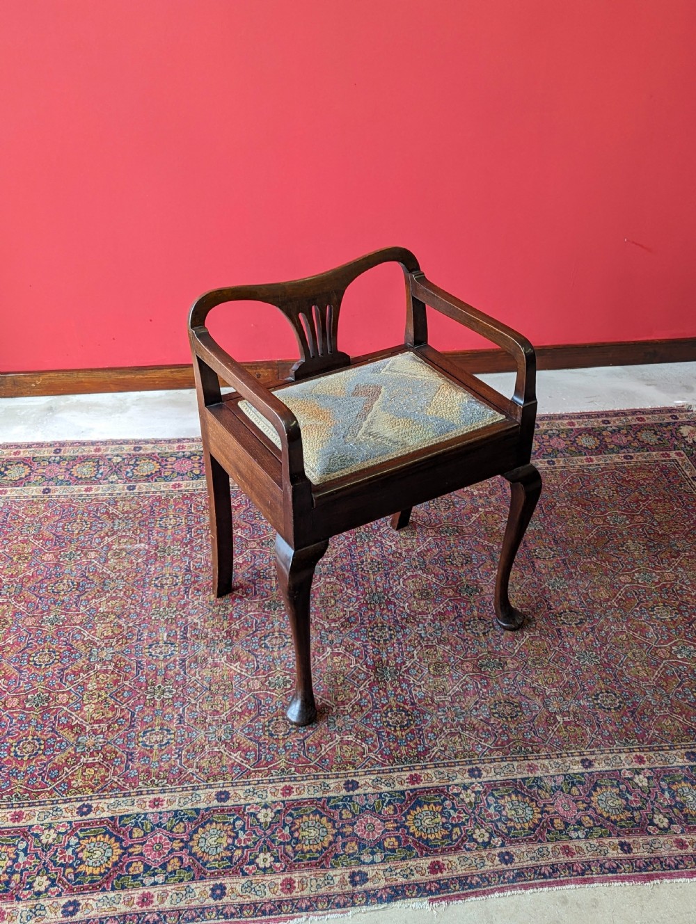 Antique Edwardian Mahogany Piano Stool View VII