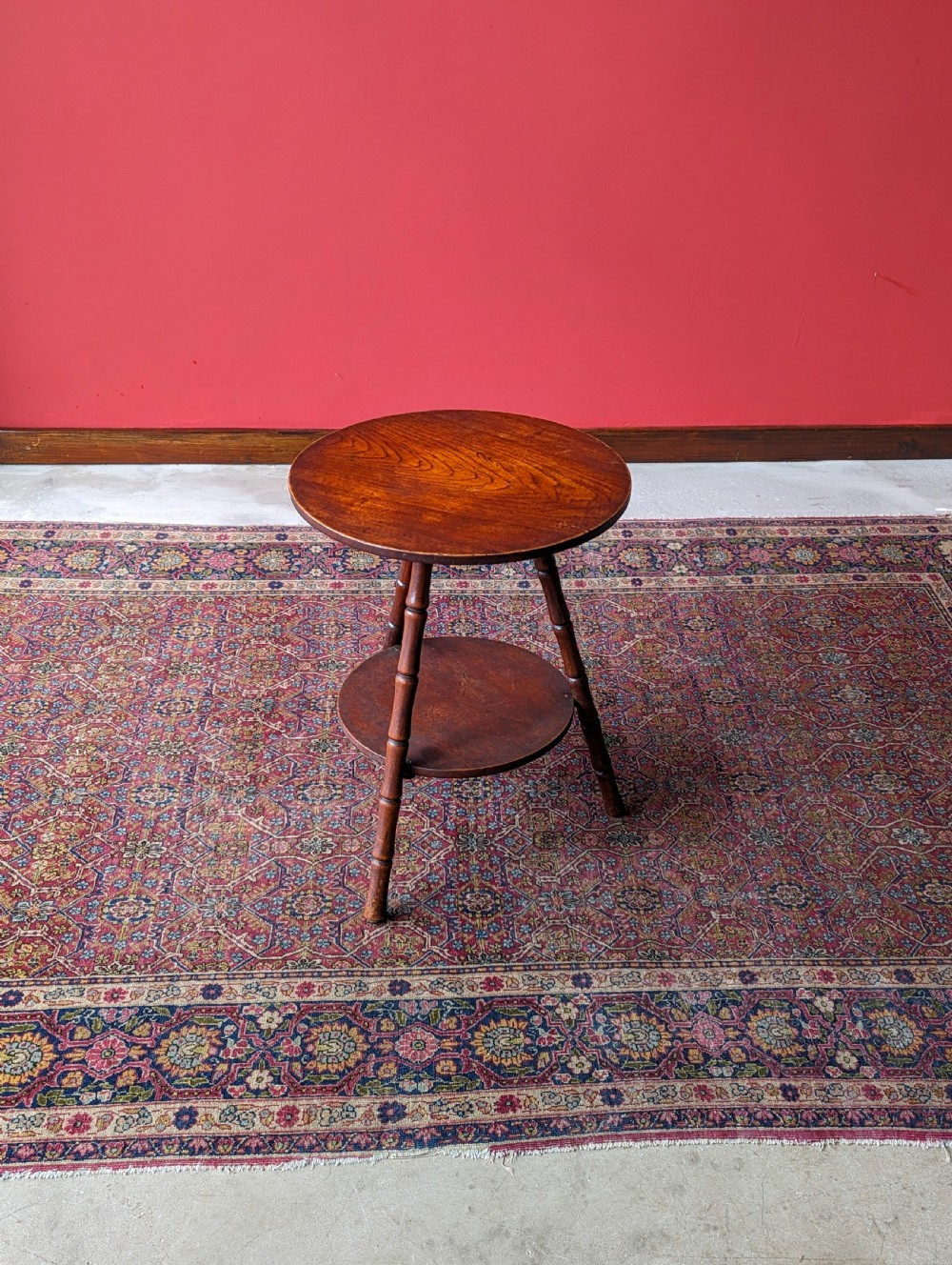 Antique Arts & Crafts Early 20th Century Circular Mahogany Occasional Table