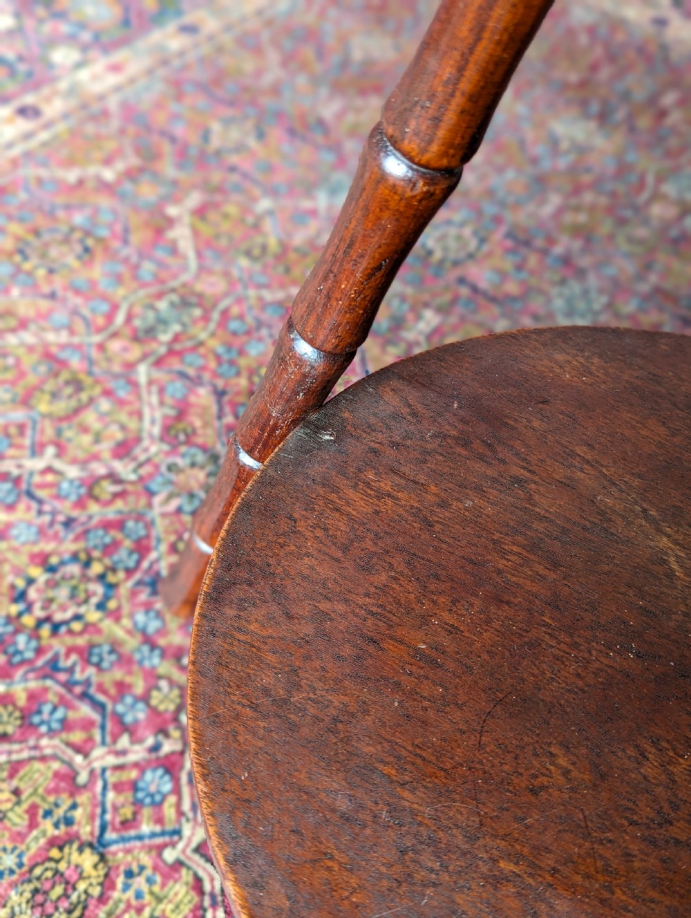 Antique Arts & Crafts Early 20th Century Circular Mahogany Occasional Table View III