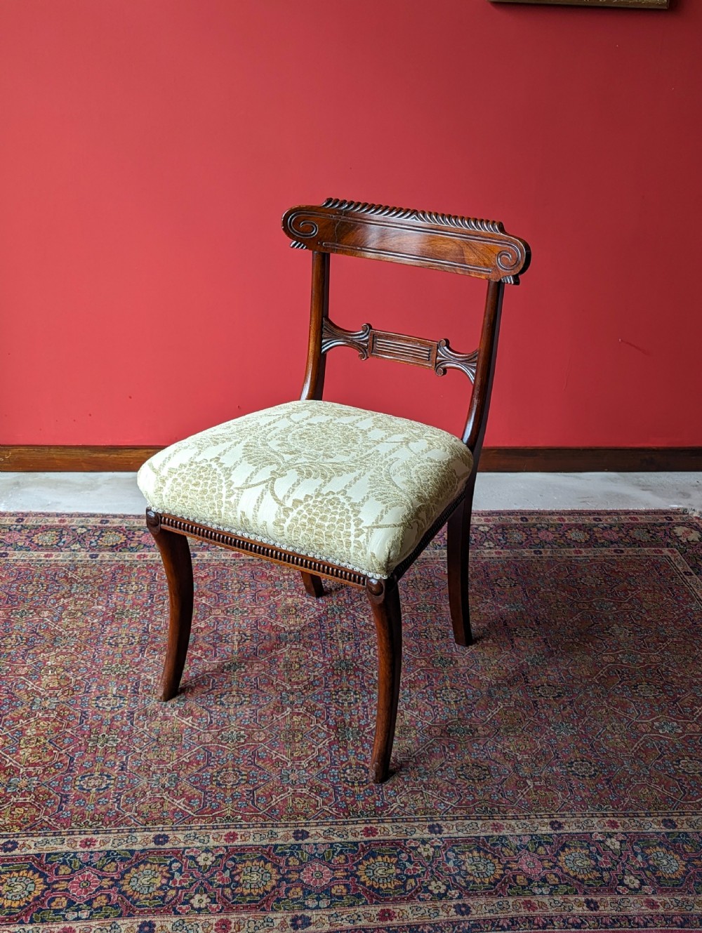 Pair of Antique Regency Period Mahogany Side Chairs / Dining Chairs View II