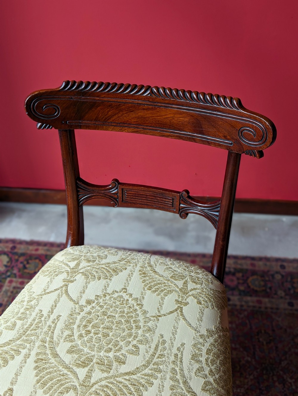 Pair of Antique Regency Period Mahogany Side Chairs / Dining Chairs View VII