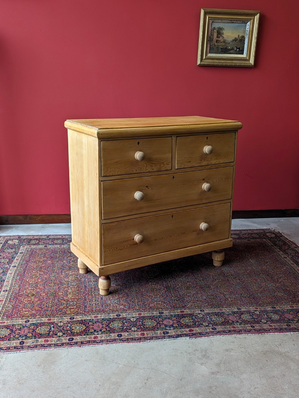 Antique Victorian Pine Chest of Drawers View III
