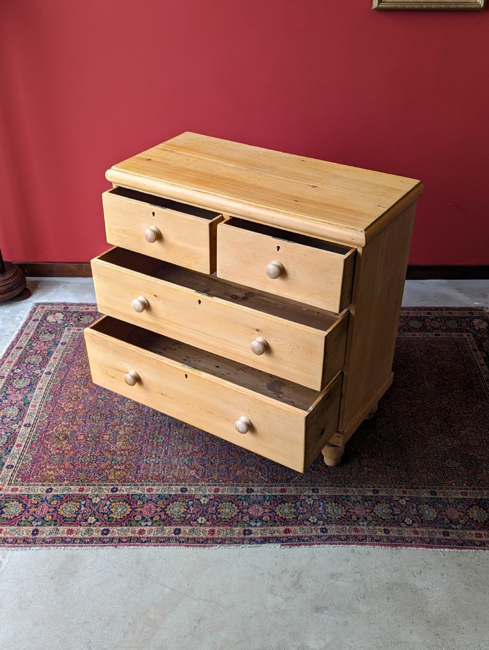 Antique Victorian Pine Chest of Drawers View VIII