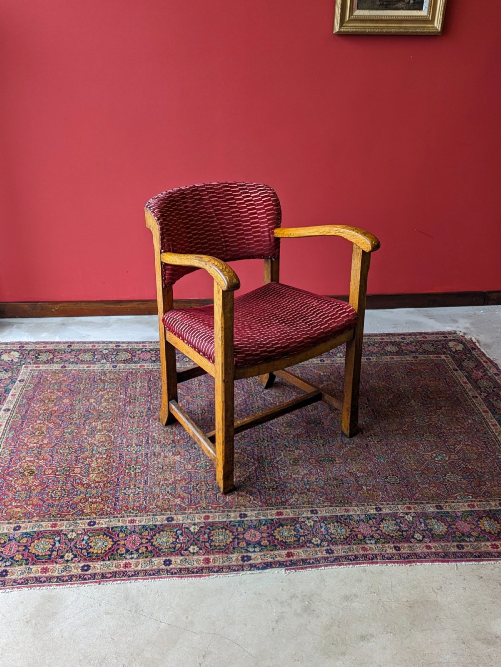 Antique Arts & Crafts Oak Desk Chair / Office Chair View IV