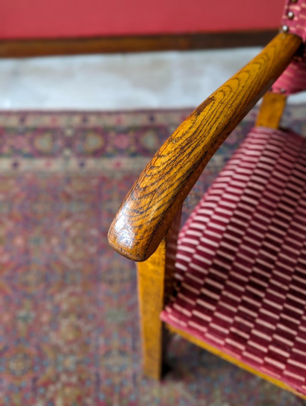 Antique Arts & Crafts Oak Desk Chair / Office Chair View IX
