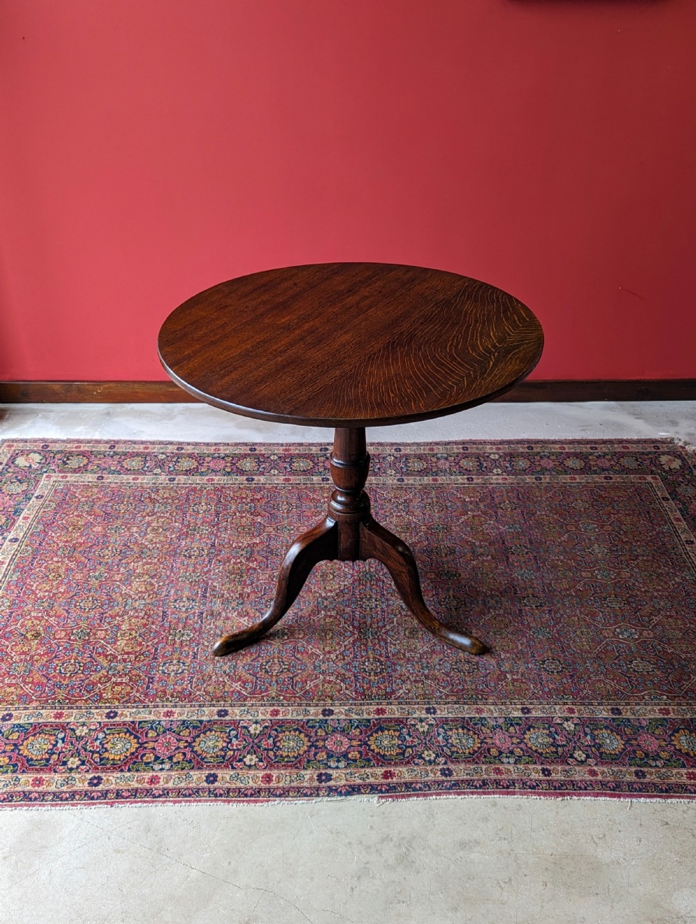 Antique Georgian Oak Tilt Top Circular Table