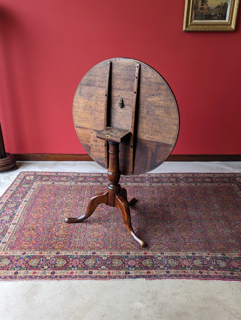 Antique Georgian Oak Tilt Top Circular Table View II