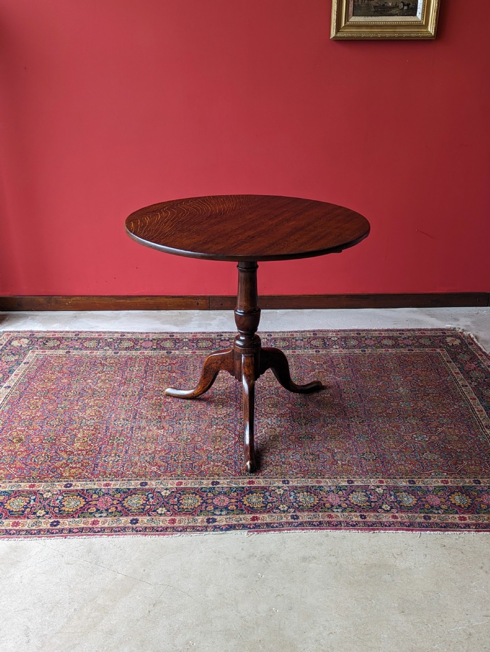 Antique Georgian Oak Tilt Top Circular Table View III