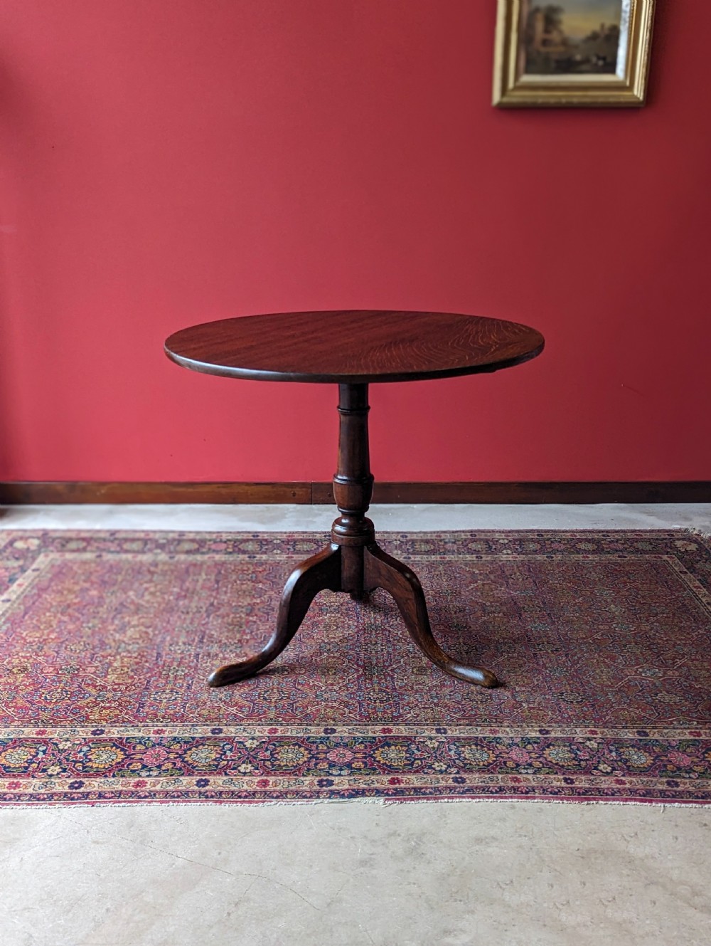 Antique Georgian Oak Tilt Top Circular Table View VI