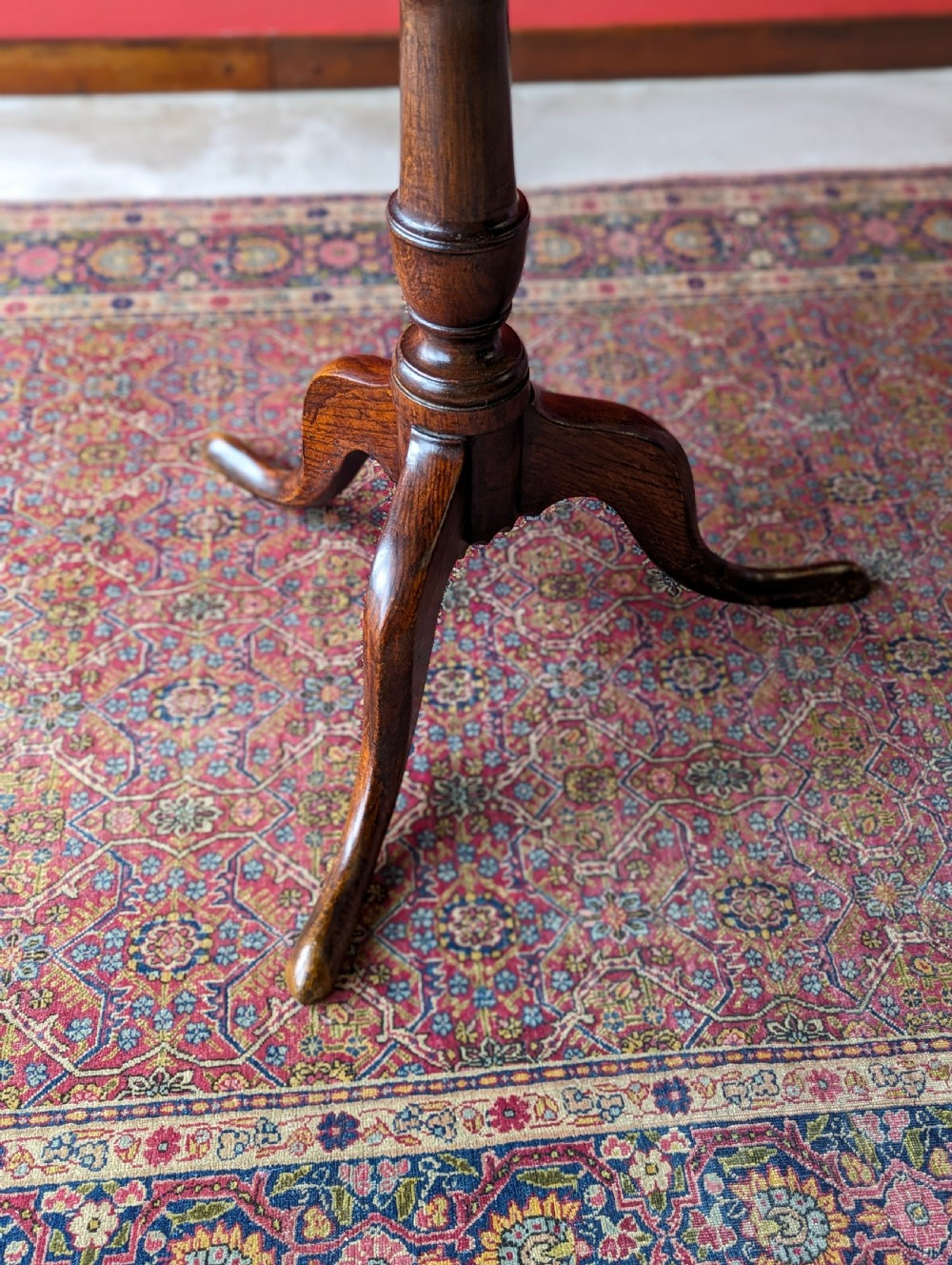 Antique Georgian Oak Tilt Top Circular Table View IX
