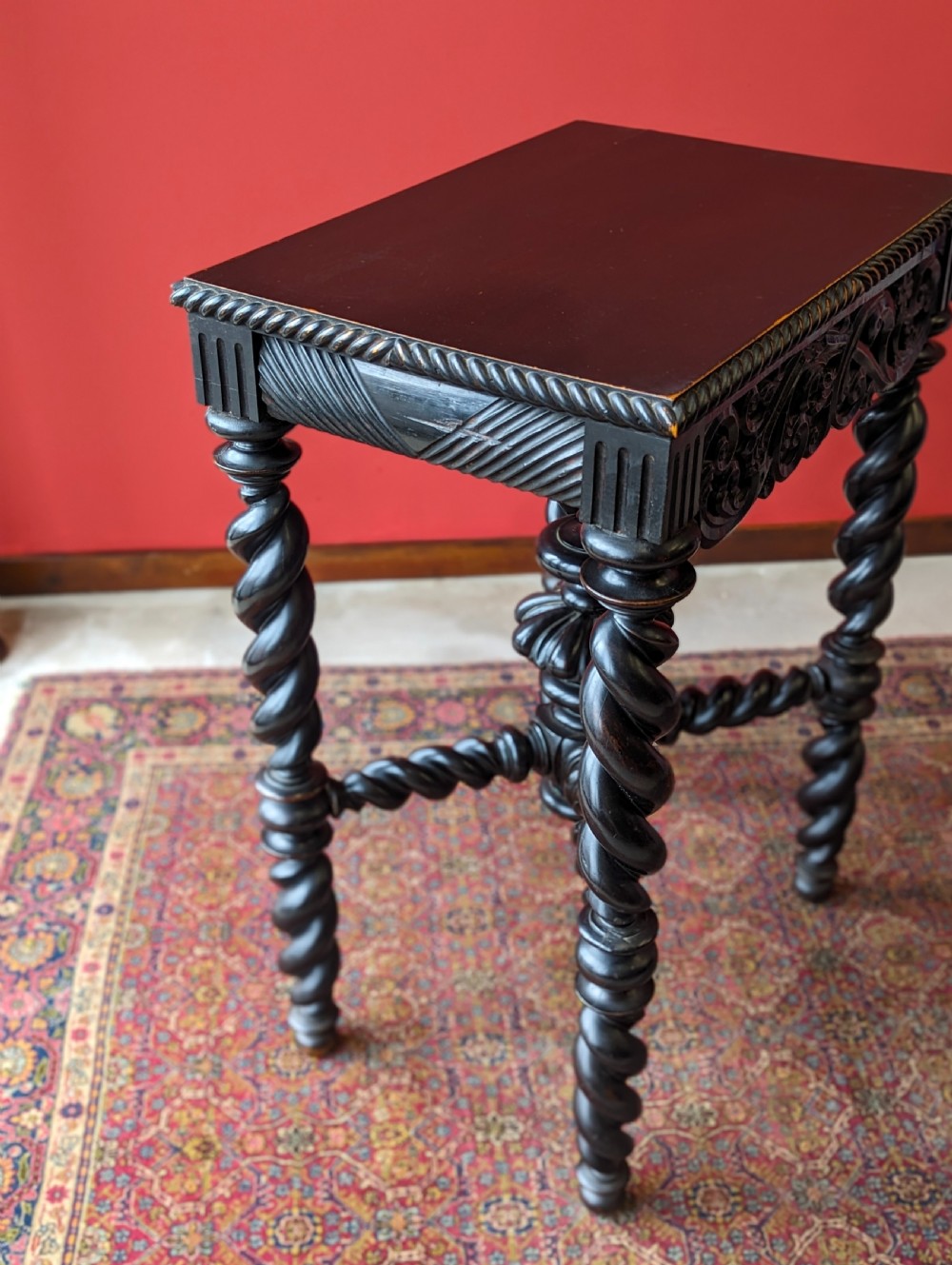 Antique 19th Century Ebonised Table View III