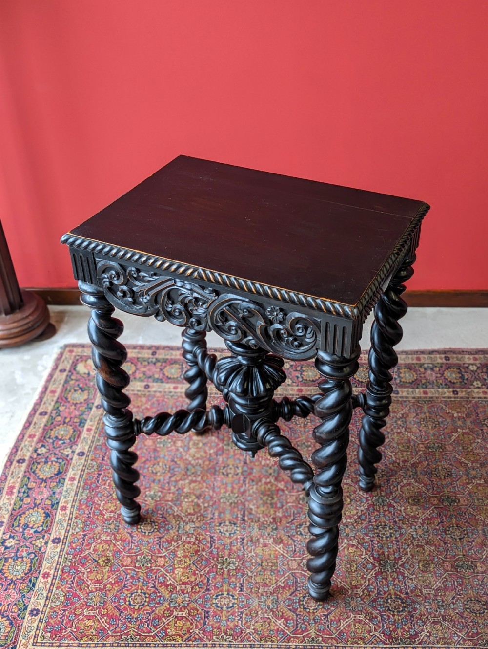 Antique 19th Century Ebonised Table View IV