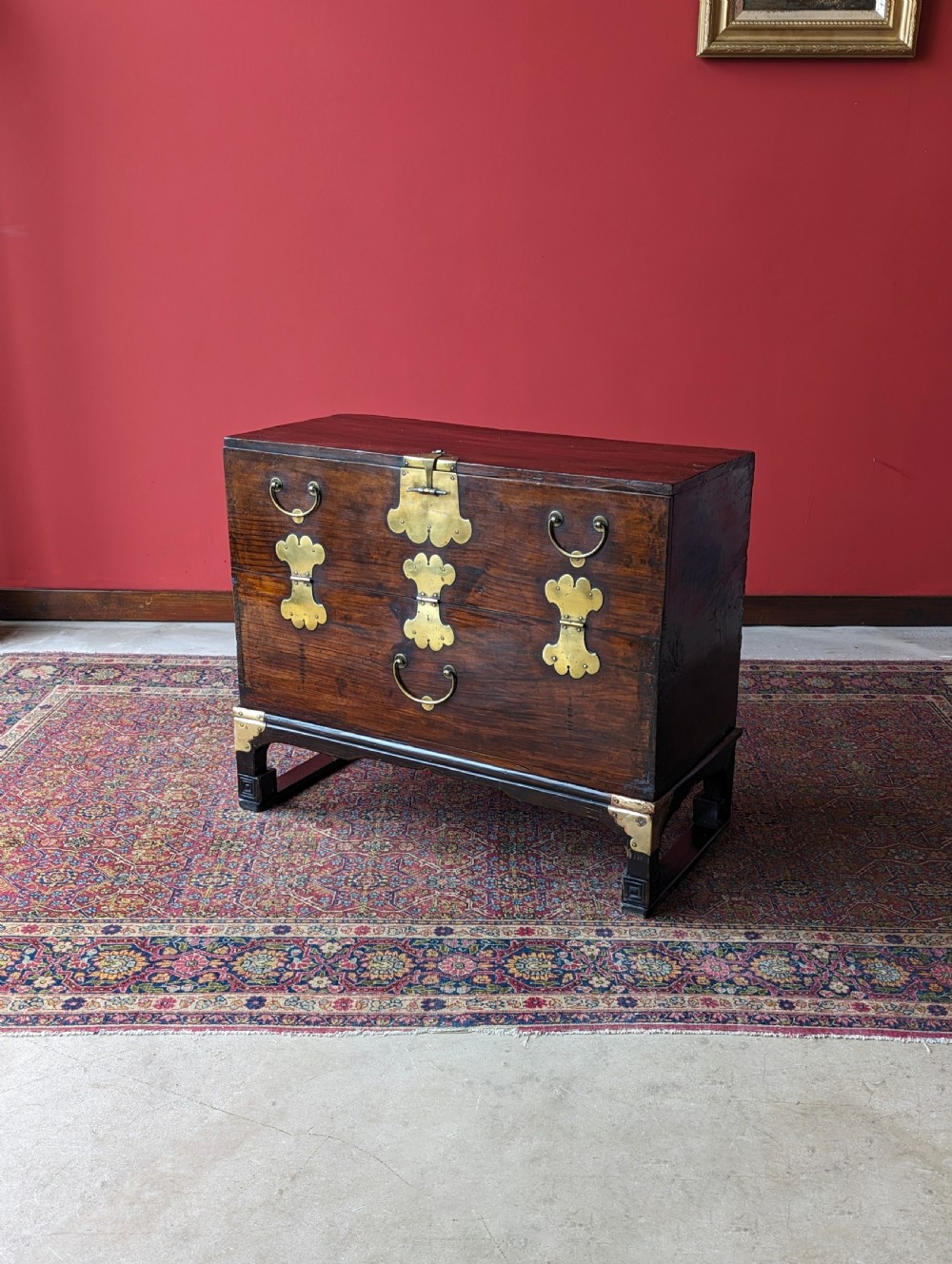 Antique Early 20th Century Korean Fall Front Chest
