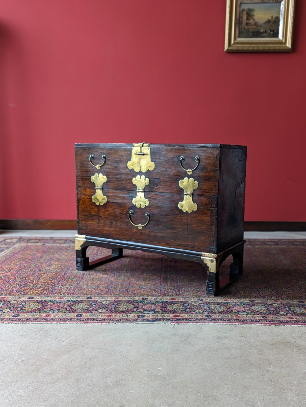 Antique Early 20th Century Korean Fall Front Chest View IX