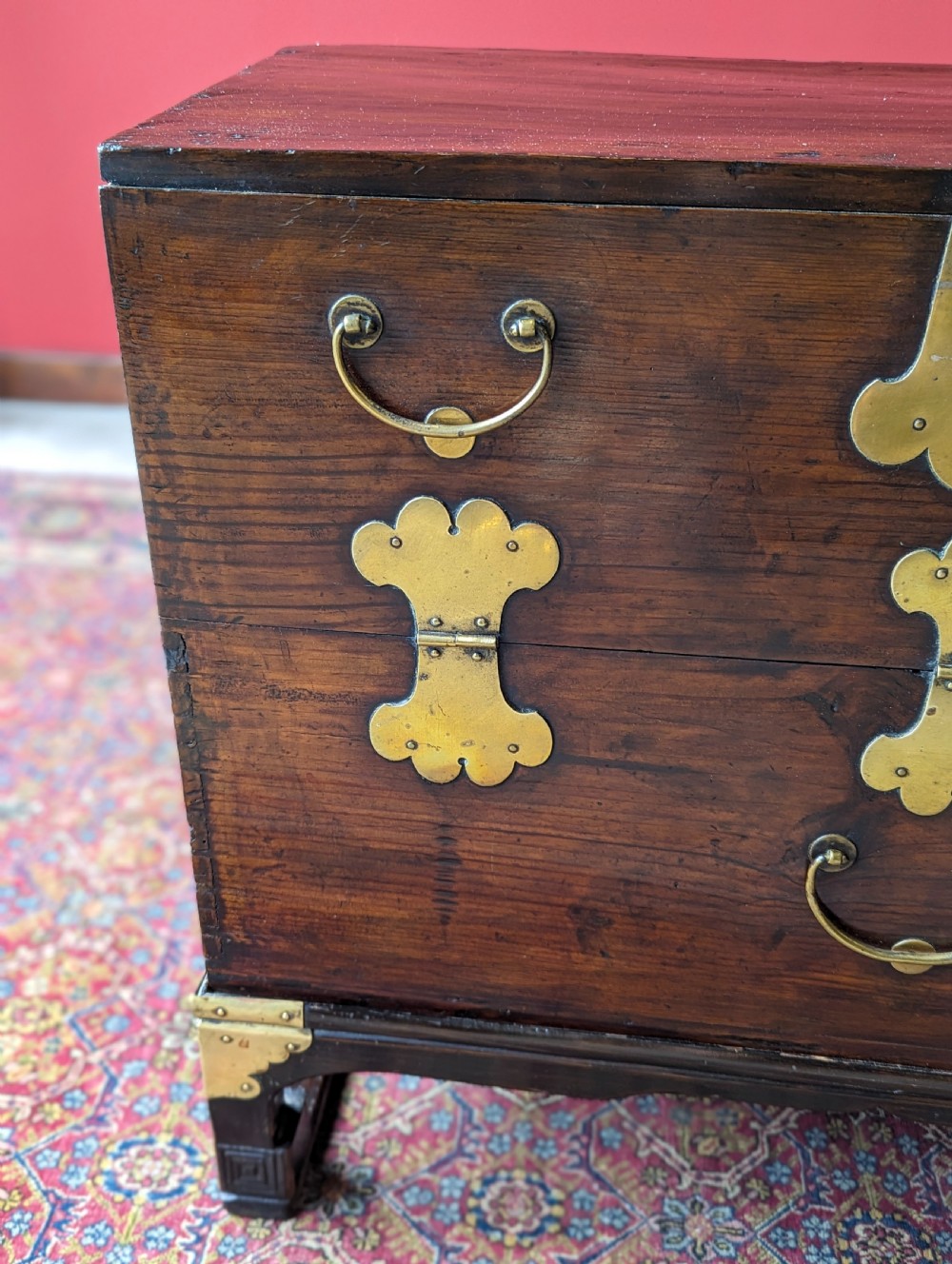 Antique Early 20th Century Korean Fall Front Chest View X