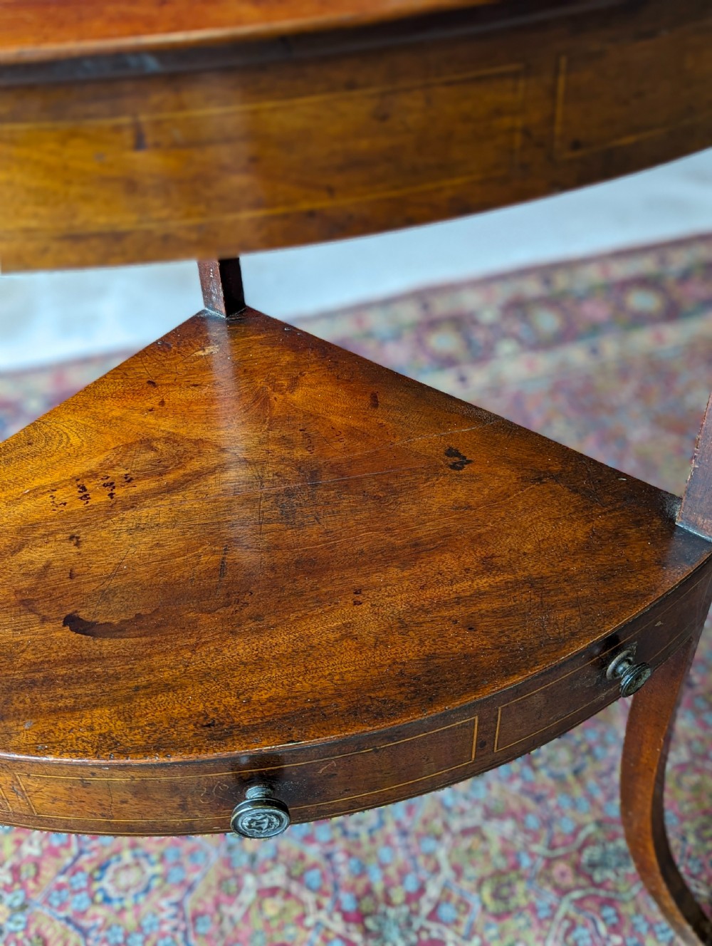 Antique Georgian Mahogany Corner Stand View III
