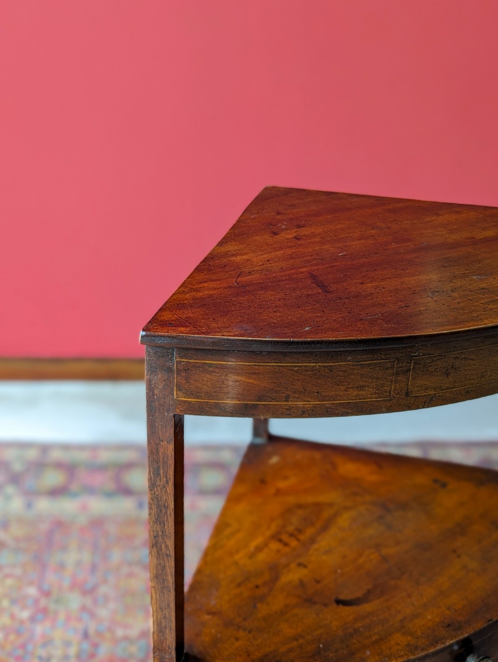 Antique Georgian Mahogany Corner Stand View IV