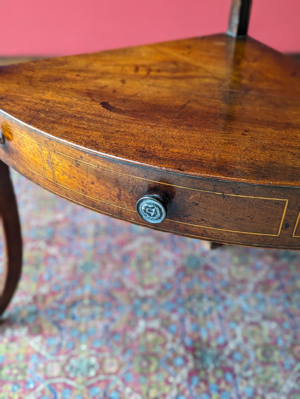 Antique Georgian Mahogany Corner Stand View V