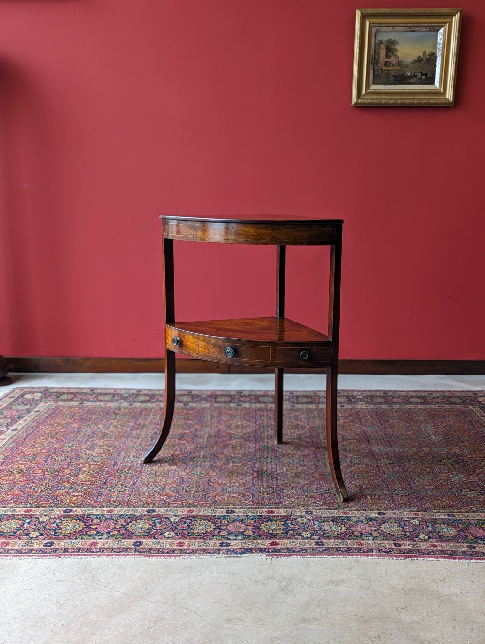 Antique Georgian Mahogany Corner Stand View VI