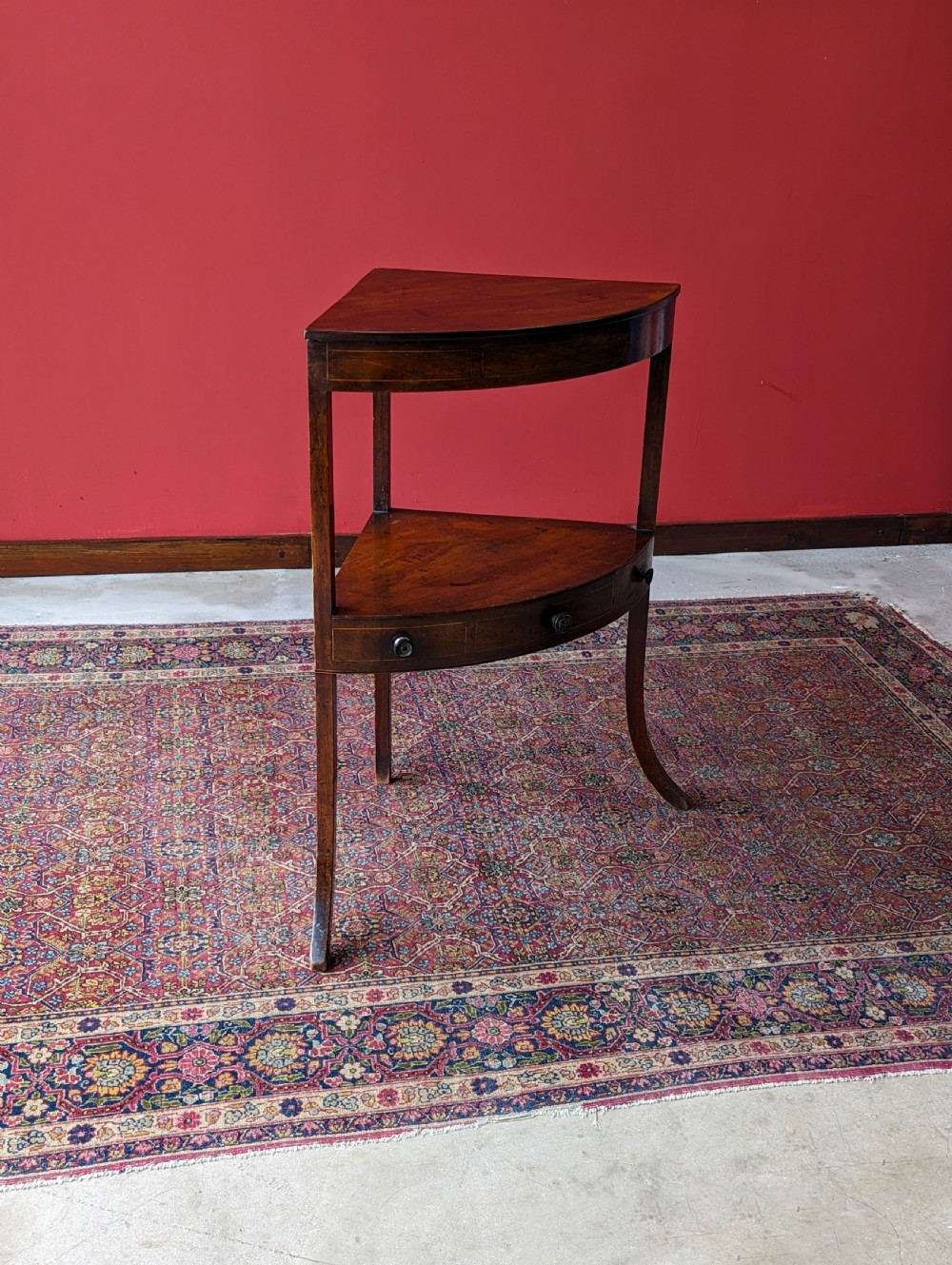 Antique Georgian Mahogany Corner Stand View VIII