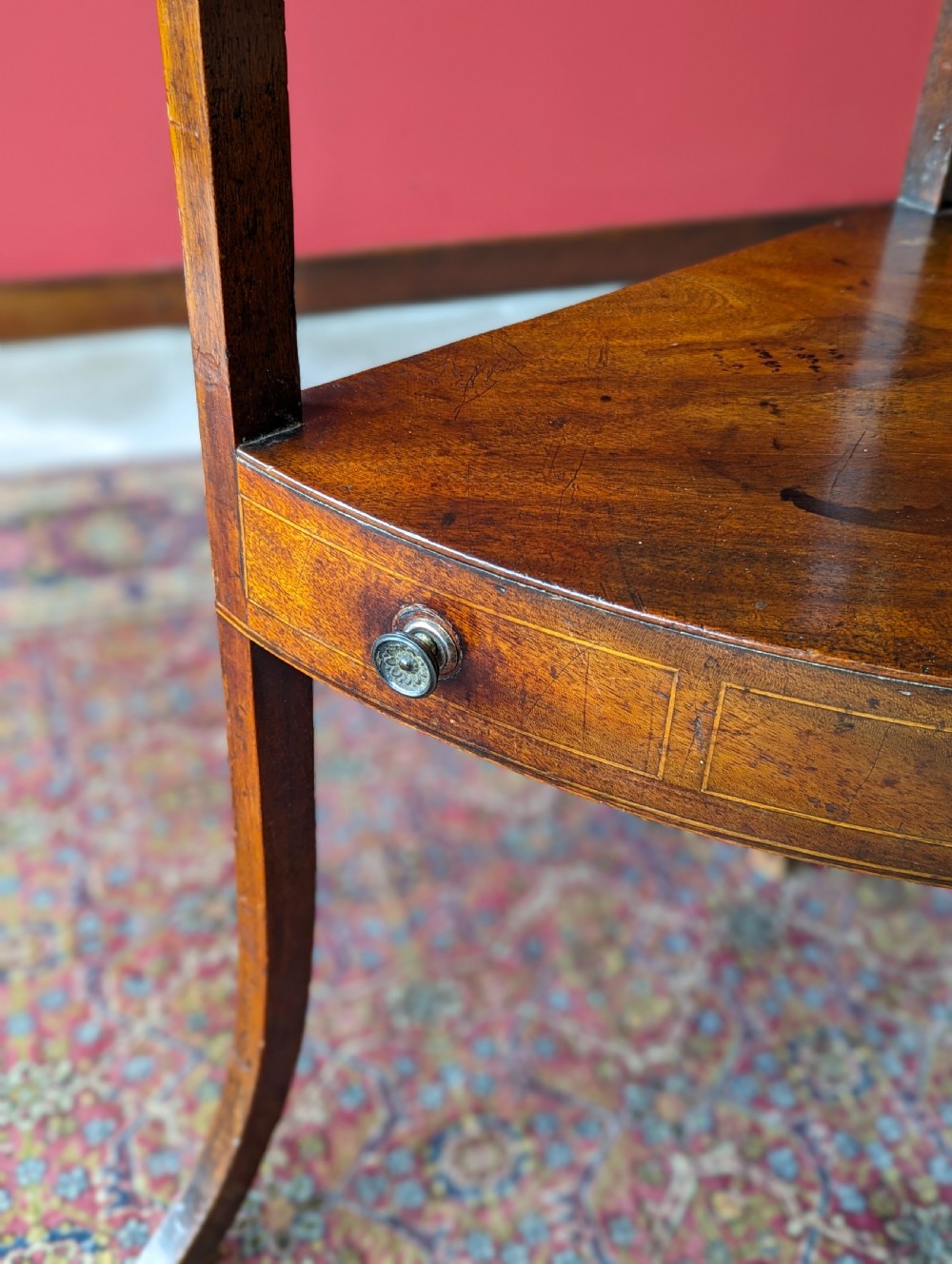 Antique Georgian Mahogany Corner Stand View IX