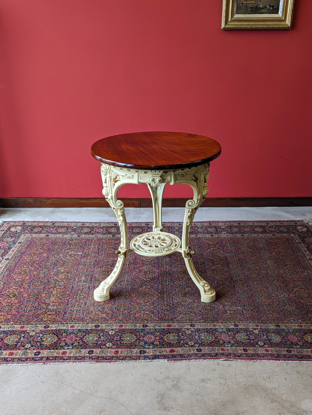 Antique Victorian Cast Iron Circular Pub Table