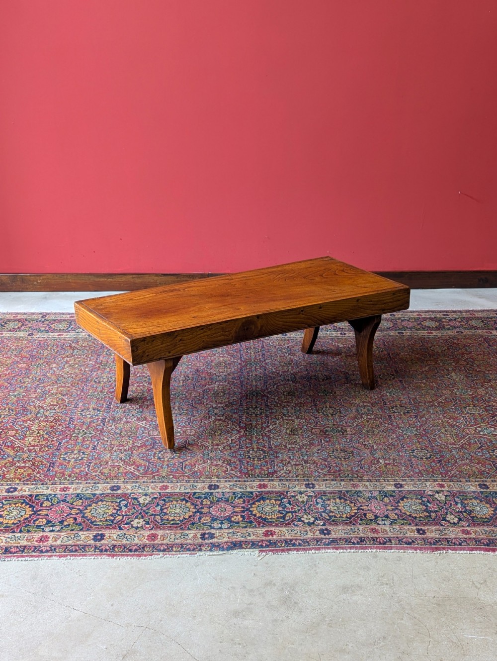 Antique Early 20th Century Elm Coffee Table View VIII