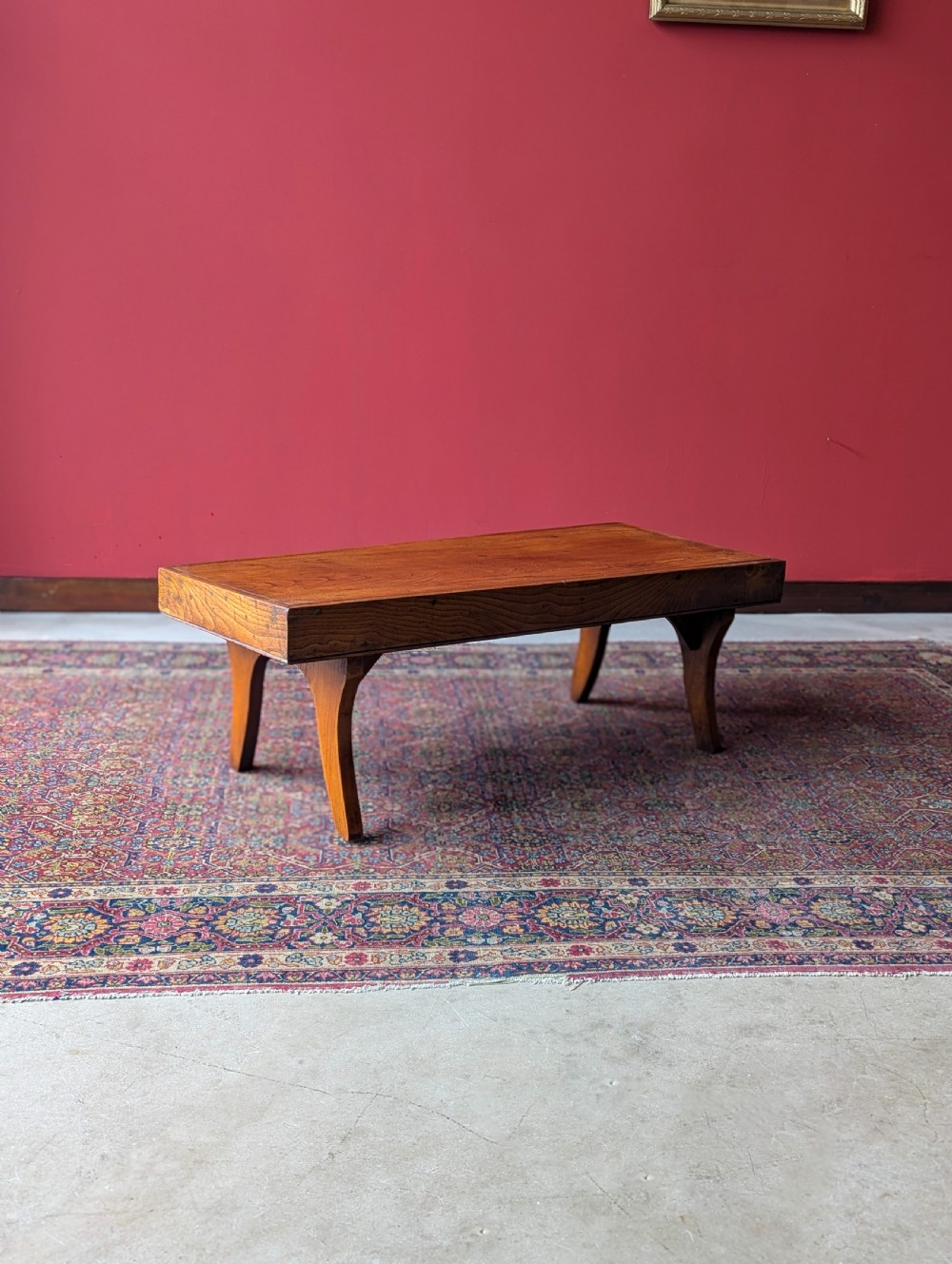 Antique Early 20th Century Elm Coffee Table View IX