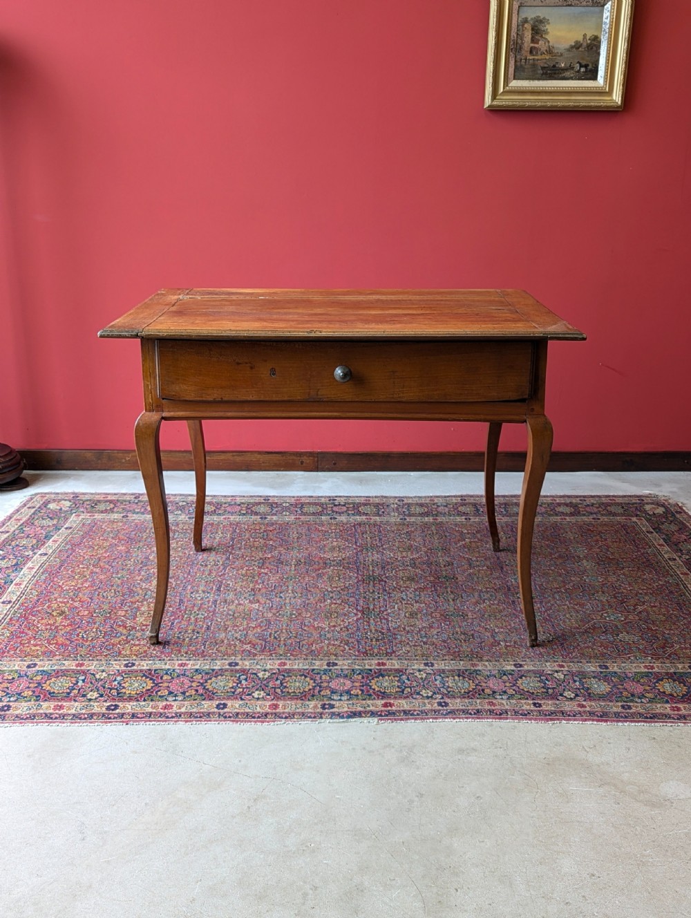 Antique Early 19th Century Cherrywood French Side Table / Desk View II