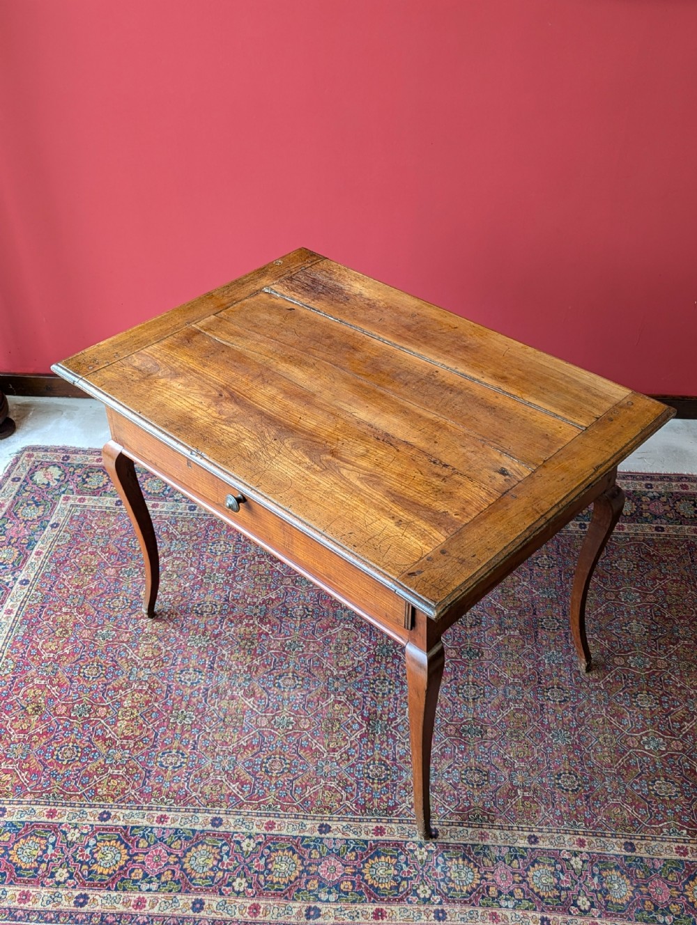 Antique Early 19th Century Cherrywood French Side Table / Desk View IV