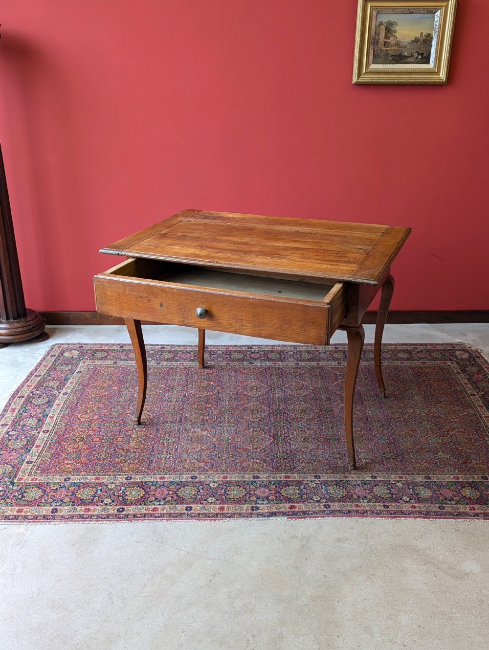 Antique Early 19th Century Cherrywood French Side Table / Desk View V