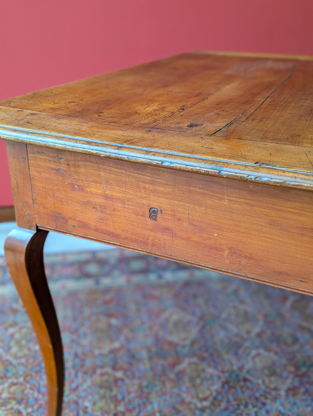Antique Early 19th Century Cherrywood French Side Table / Desk View VII