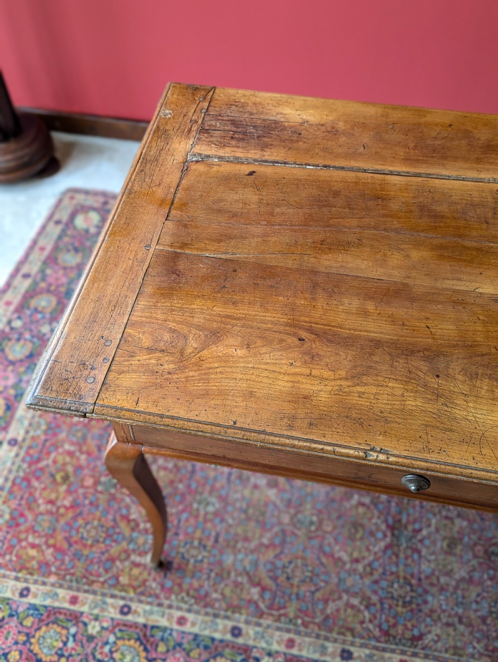 Antique Early 19th Century Cherrywood French Side Table / Desk View X