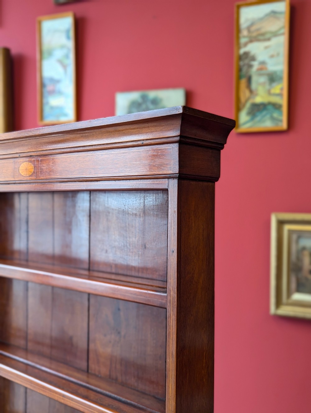 Antique Victorian Mahogany Writing Table Desk with Bookcase View V